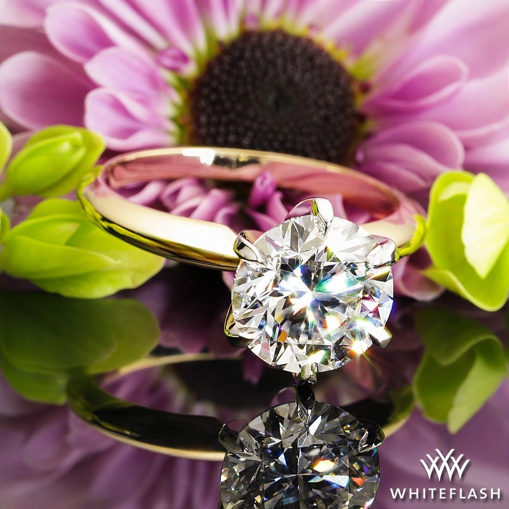 14k Yellow Gold Classic 6 Prong Solitaire Engagement Ring