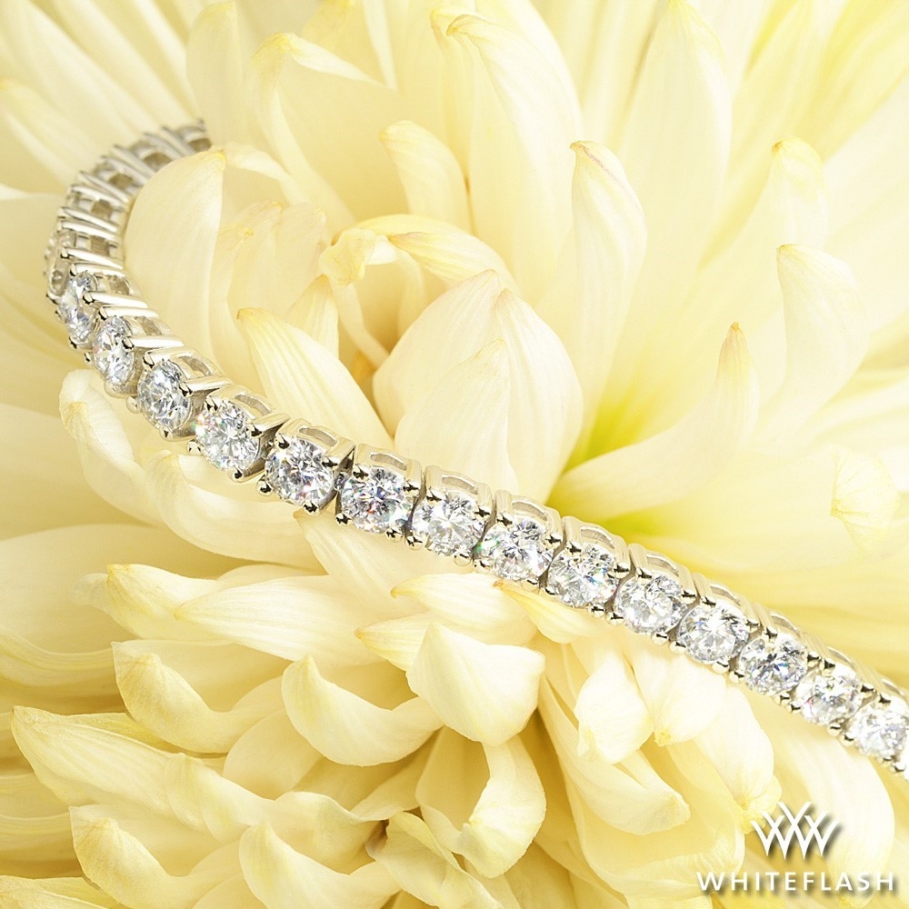 7.00ctw Four-Prong Classic Lab Created Diamond Tennis Bracelet