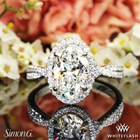 Simon G. NR468 Passion Halo Diamond Engagement Ring