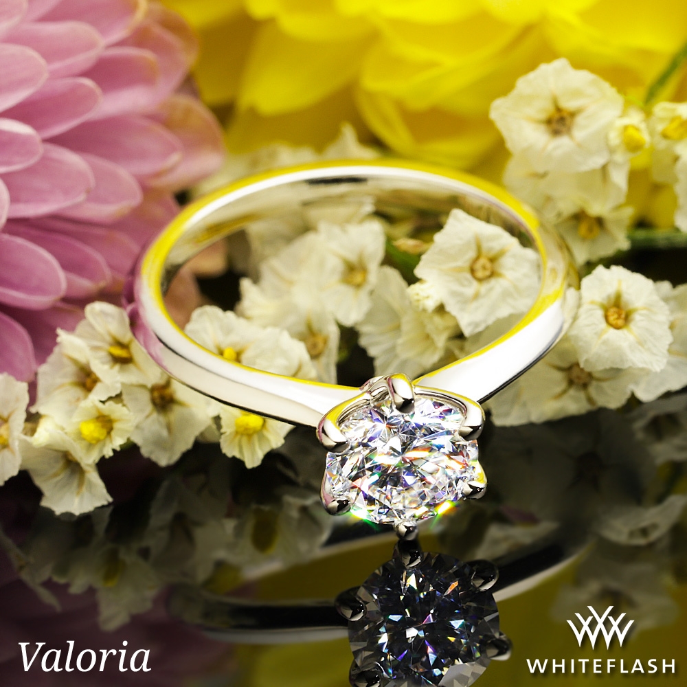 Valoria Petite Six Prong Solitaire Engagement Ring
