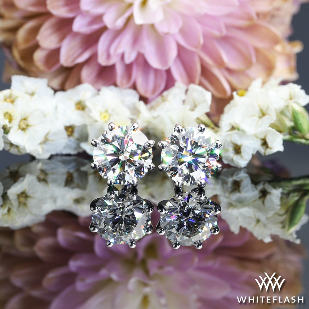 8-Prong Martini Diamond Earrings