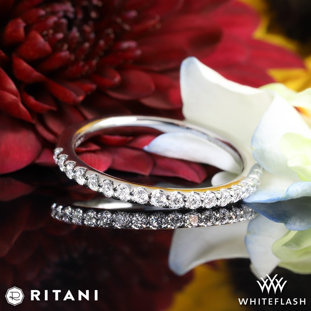 Platinum Ritani French Set Matching Wedding Band
