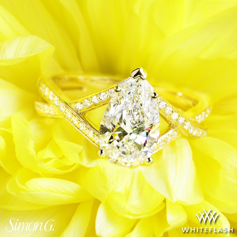 18k Yellow Gold Simon G. MR1394 Fabled Diamond Engagement Ring