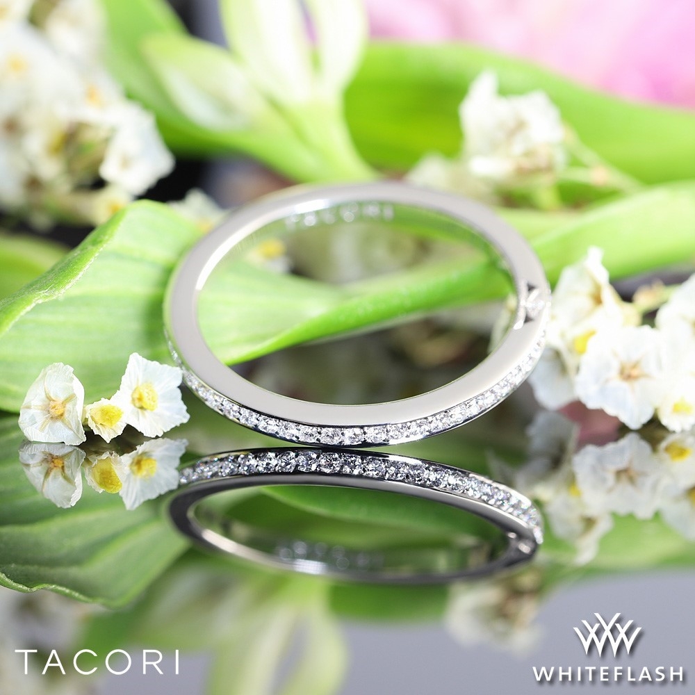 18k White Gold Tacori 2630BSM P Dantela Eternity Small Pave Diamond Wedding Ring