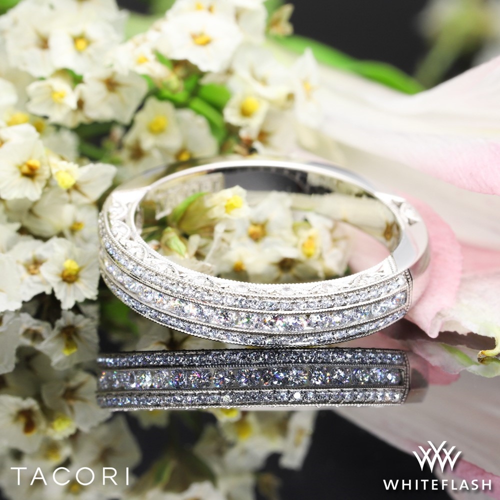 Platinum Tacori HT2513RDB Classic Crescent Pave-Set Diamond Wedding Ring