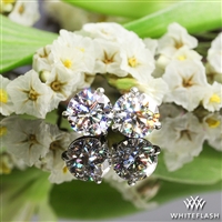 3 Prong Martini Diamond Earrings