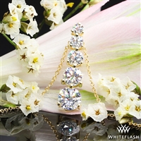 Five Stone Cascade Lab Created Diamond Drop Pendant 