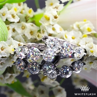 Three Stone Diamond Hoop Earrings