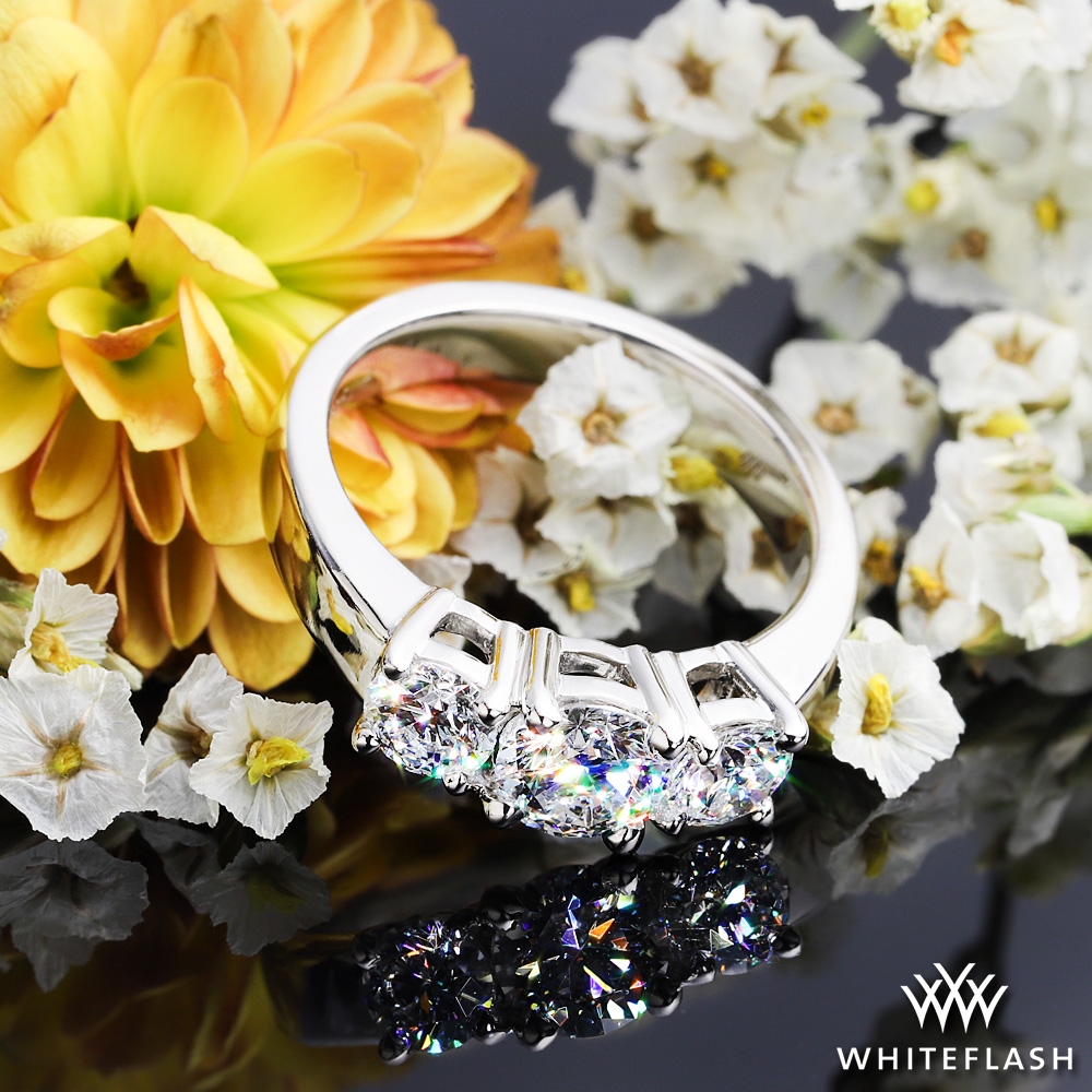 Platinum Three Stone Engagement Ring