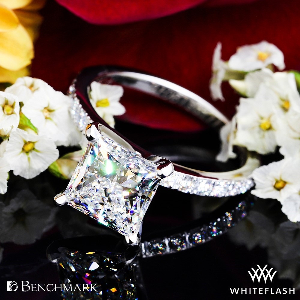 Platinum Benchmark LCP2 Large Pave Diamond Engagement Ring