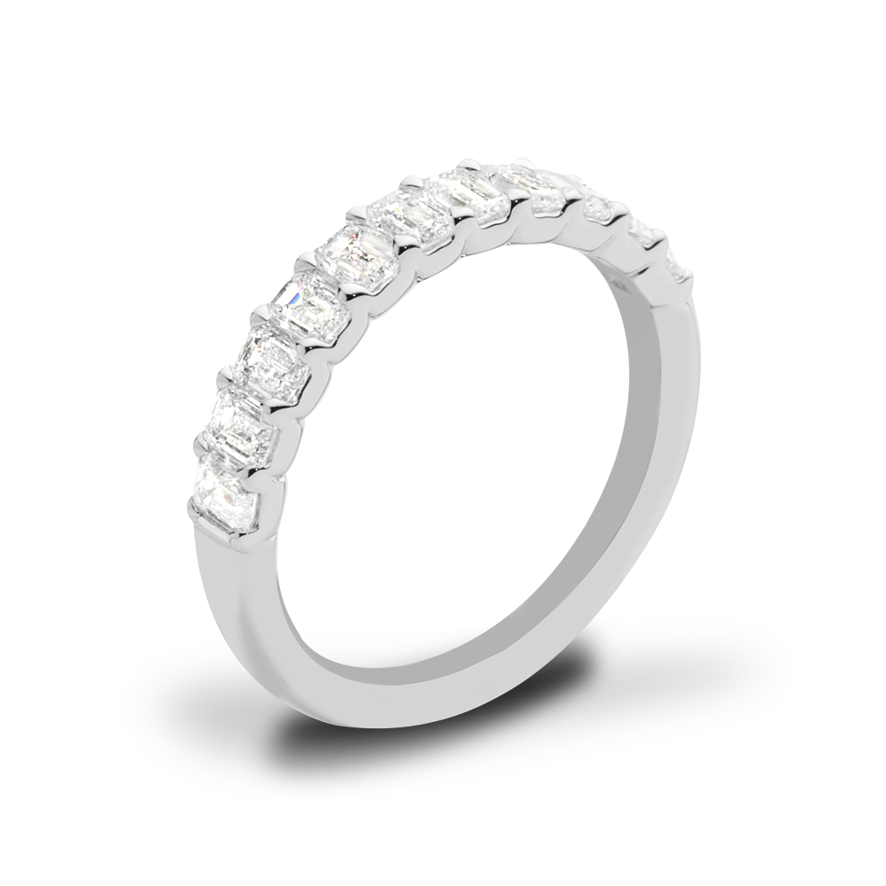 Small Emerald Diamond Right Hand Ring