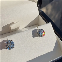 4 Prong Martini Diamond Earrings