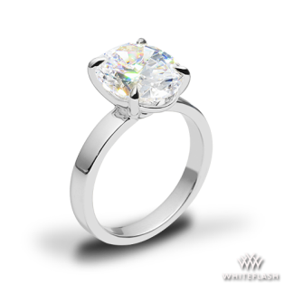 Cigar Style 3mm Solitaire Engagement Ring