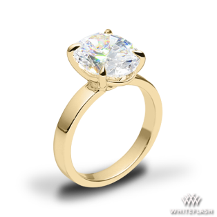 Cigar Style 3mm Solitaire Engagement Ring