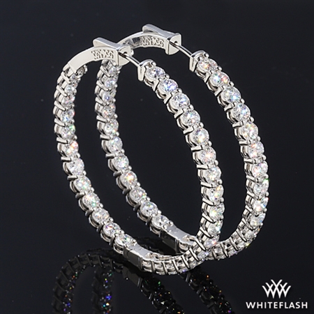 Classic Inside Out Diamond Hoop Earrings