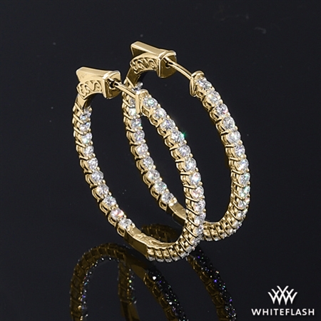 Classic Inside Out Diamond Hoop Earrings