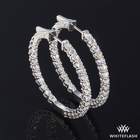Classic Inside Out Diamond Hoop Earrings