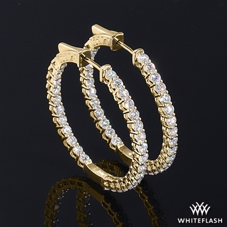 Classic Inside Out Diamond Hoop Earrings