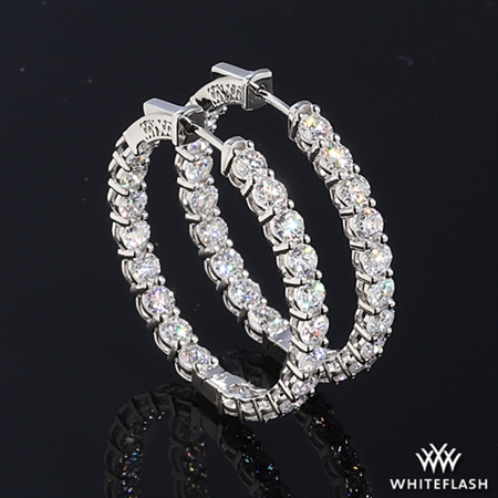 Classic Inside Out Diamond Hoop Earrings