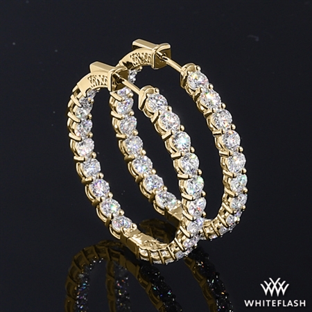 Classic Inside Out Diamond Hoop Earrings