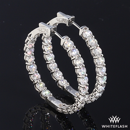 Classic Inside Out Diamond Hoop Earrings
