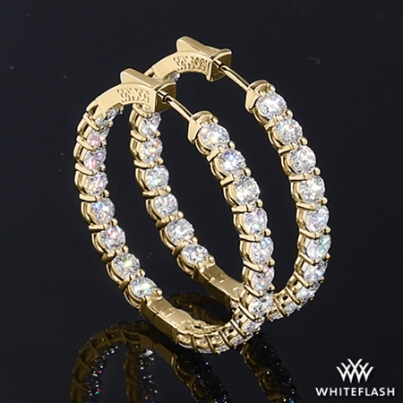 Classic Inside Out Diamond Hoop Earrings