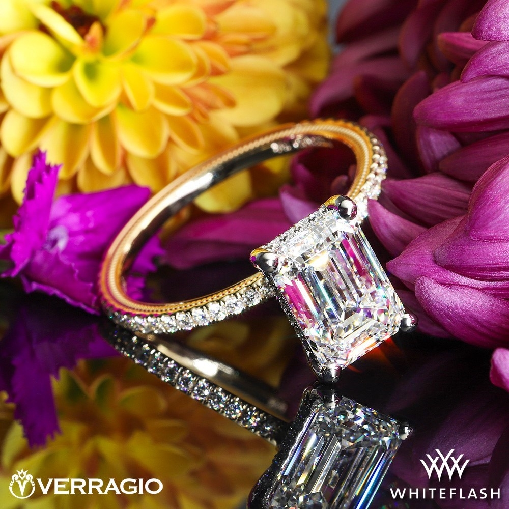 14k Yellow Gold Verragio Traditions TR120 Diamond 4 Prong Engagement Ring