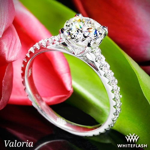 18k White Gold Valoria Elena Diamond Engagement Ring