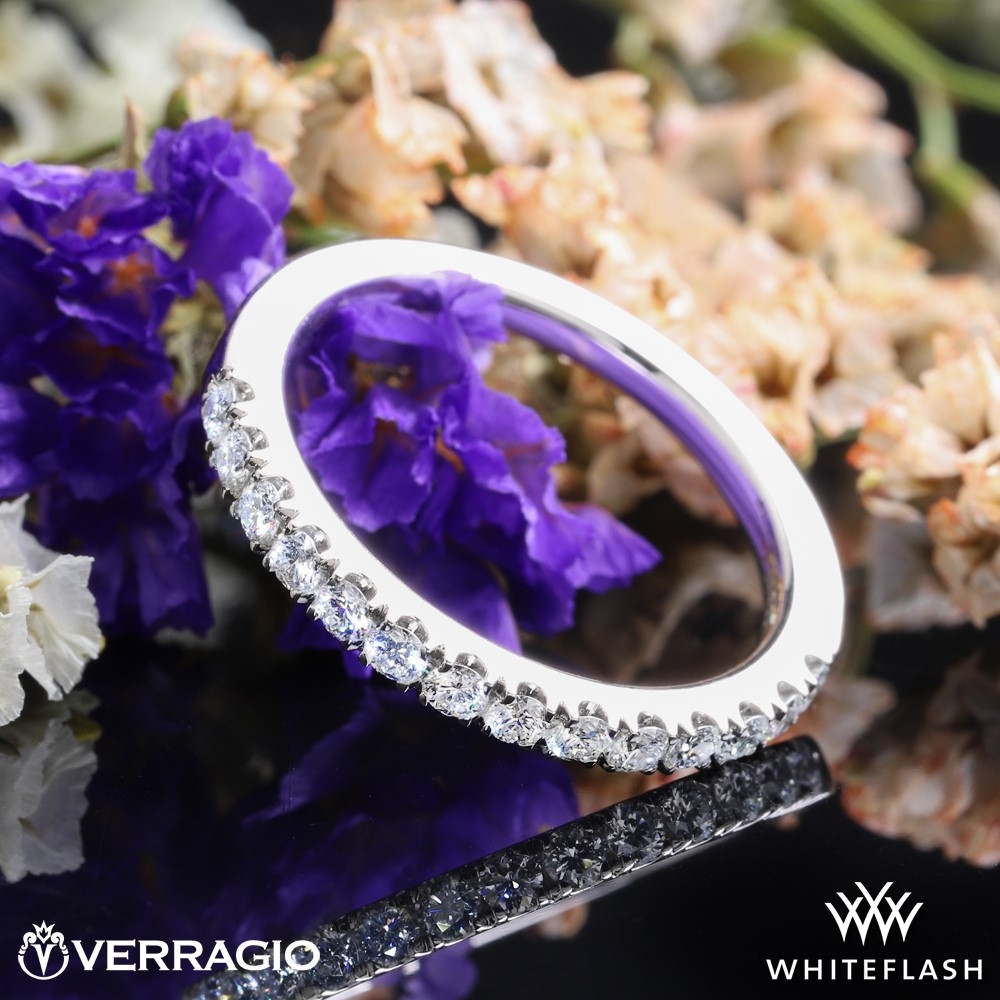 Platinum Verragio Insignia-7013W Half Eternity Wedding Band
