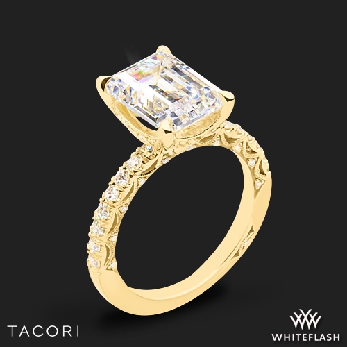 18k Yellow Gold Tacori 2720 2.2 EC Lunetta Crescent Diamond Engagement Ring
