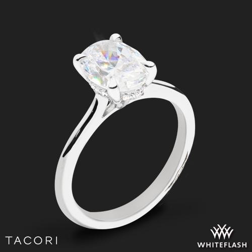 Platinum Tacori HT 2580 OV Founder's Collection Diamond Engagement Ring