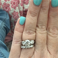 Trellis Three Stone Engagement Ring