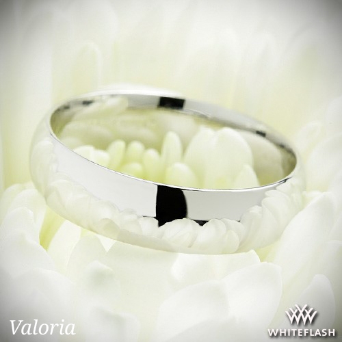 14k White Gold Valoria Comfort Fit Wedding Ring