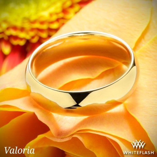 14k Yellow Gold Valoria Comfort Fit Wedding Ring
