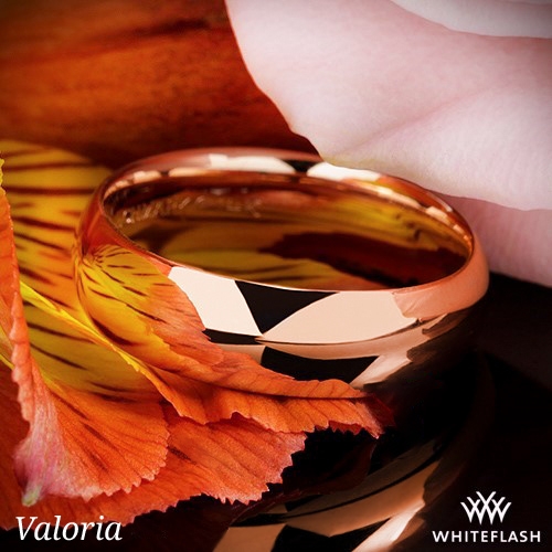 14k Rose Gold Valoria Comfort Fit Wedding Ring