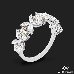 Flowers of Marquise Diamond Anniversary Ring