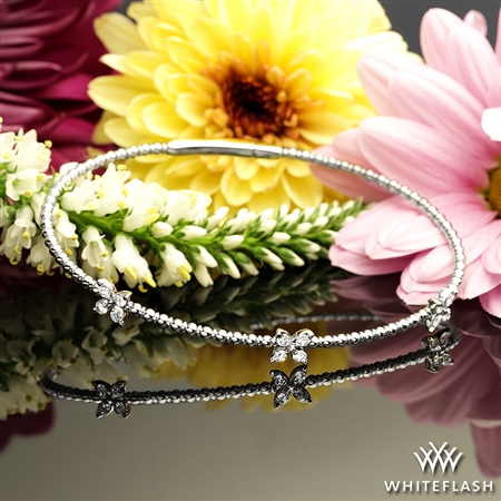 Flexible Clover Cluster Diamond Bangle