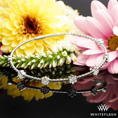 Flexible Flower Diamond Bangle