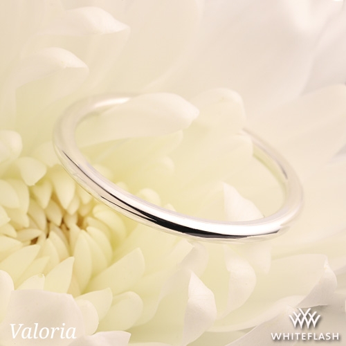 18k White Gold Valoria European Comfort Fit Wedding Ring
