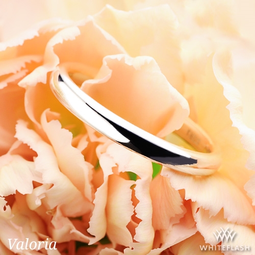 18k White Gold Valoria European Comfort Fit Wedding Ring