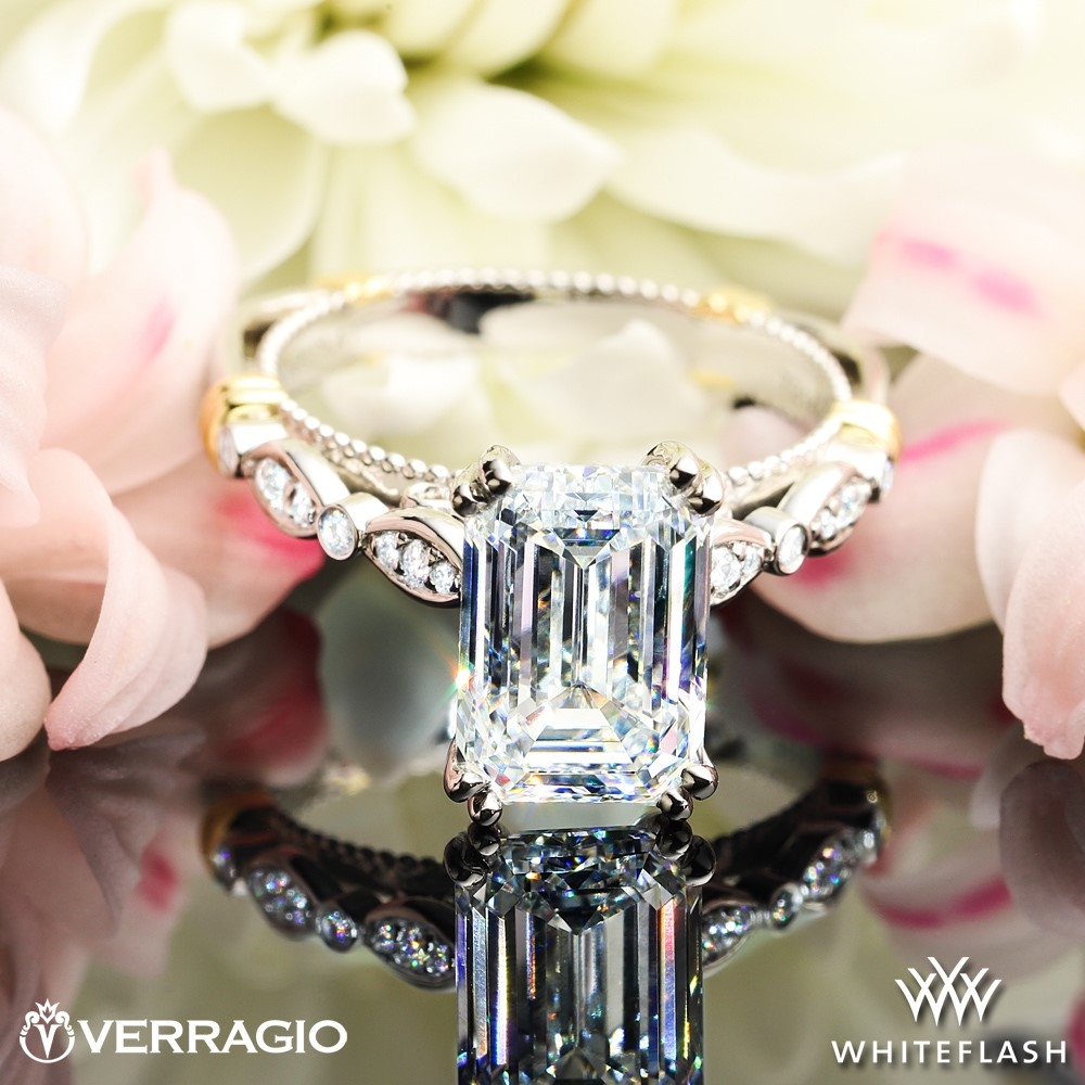 18k Yellow Gold Verragio Parisian D-100 Diamond Engagement Ring