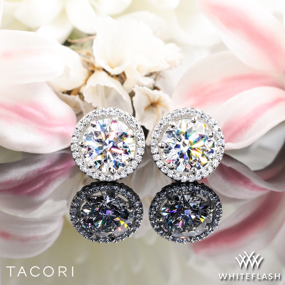 Platinum Tacori FE 670 Diamond Earrings