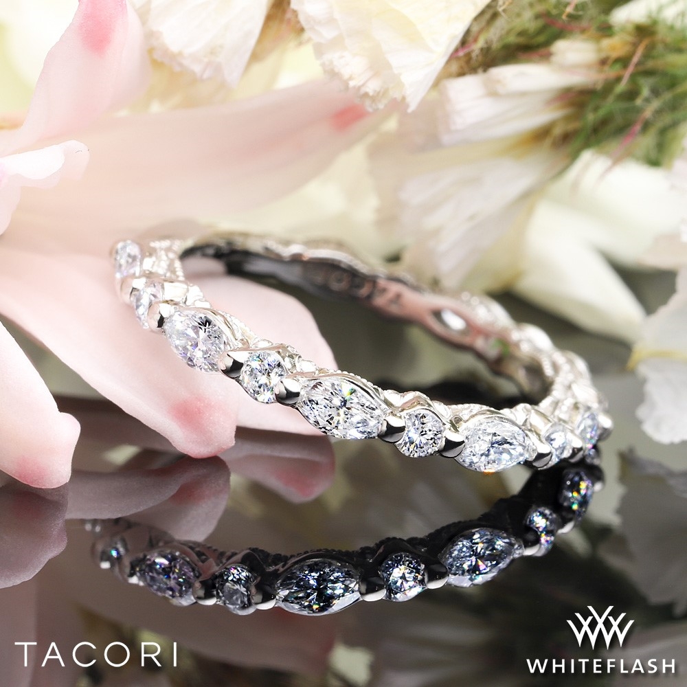 Platinum Tacori Sculpted Crescent Wedding Wedding Band