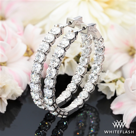 Classic Inside Out Diamond Hoop Earrings