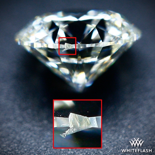 Diamond with chipped damage