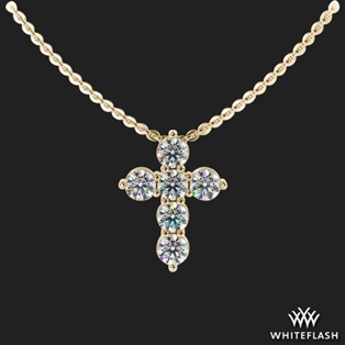 Timeless Six Stone Cross Diamond Pendant