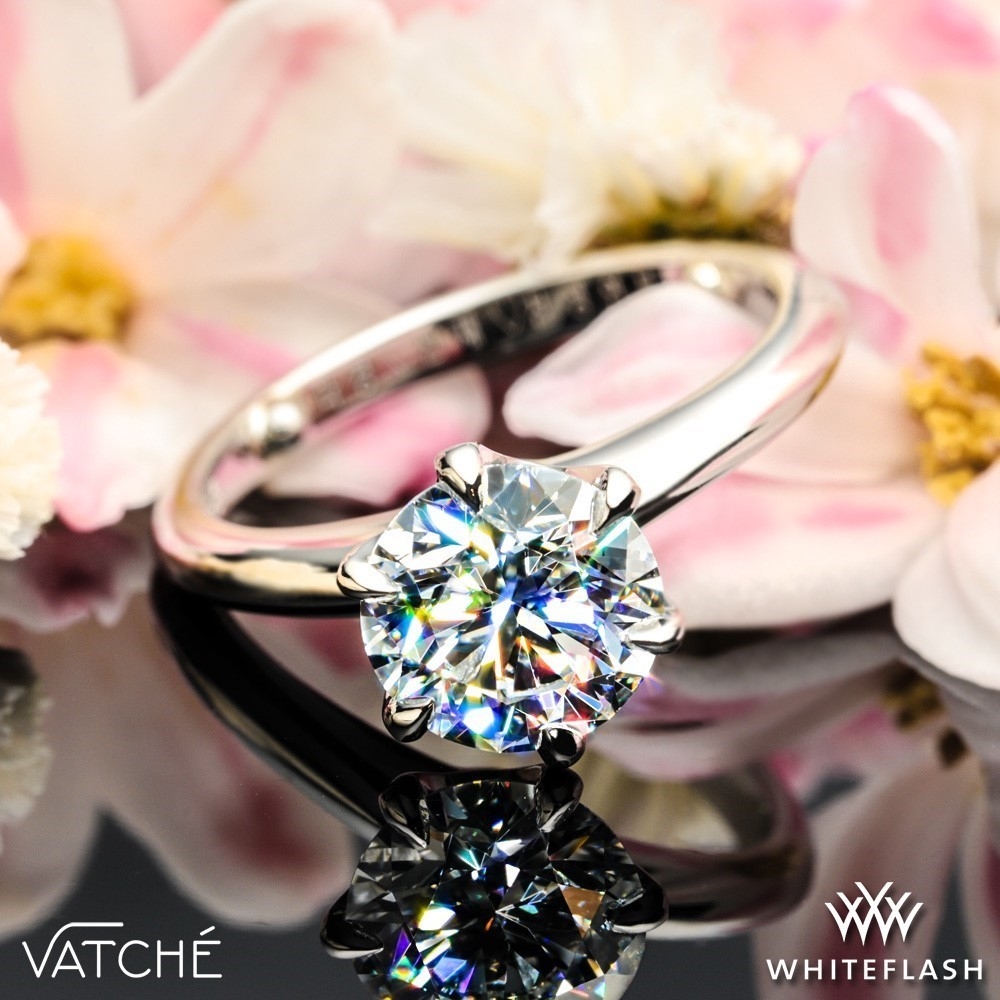 Platinum Vatche U-113 6-Prong Solitaire Engagement Ring