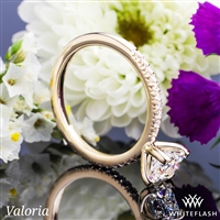 Valoria Petite Pave Diamond Engagement Ring