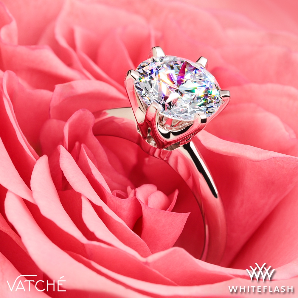 Platinum Vatche U-113 6-Prong Solitaire Engagement Ring