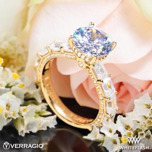 14k Yellow Gold Verragio ENG-0492R Diamond Engagement Ring